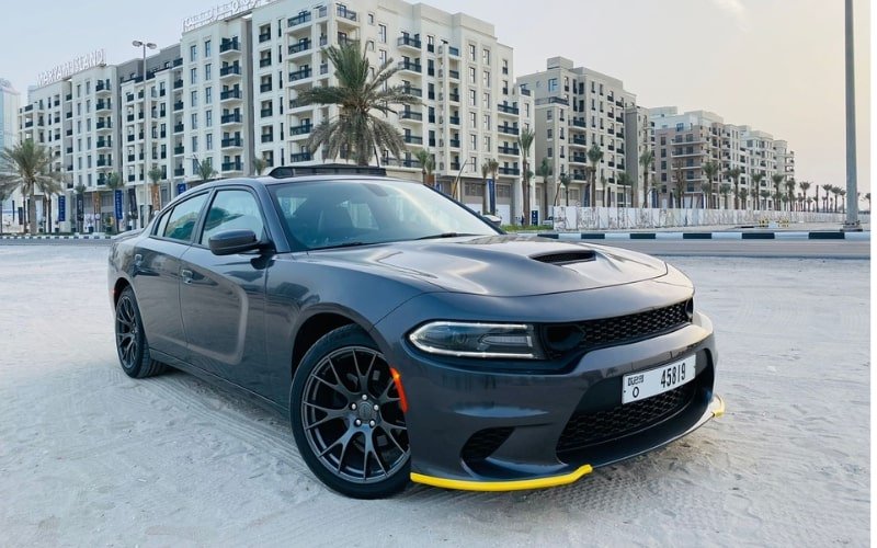 Dodge Charger 2022 blue luxury rental Dubai