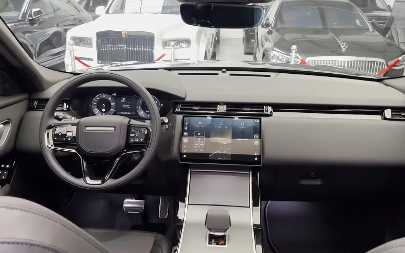 Black Range Rover Velar 2024 SUV rental Dubai