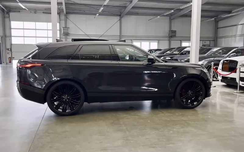 Range Rover Velar 2024 black monthly rental Dubai