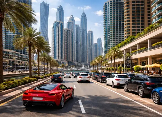 Driving & Parking in Dubai Marina